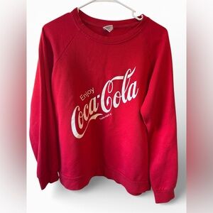 Coca-Cola Red Crewneck Sweatshirt – Size L – Classic Logo